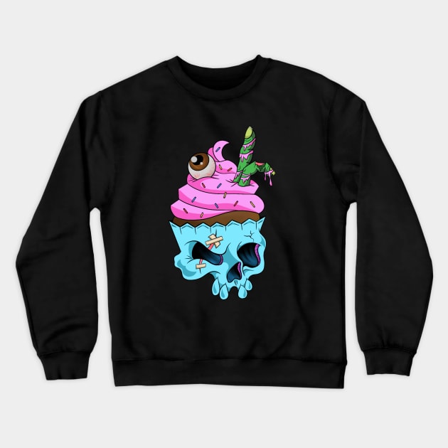 Skull Cake Crewneck Sweatshirt by CandyAndy24